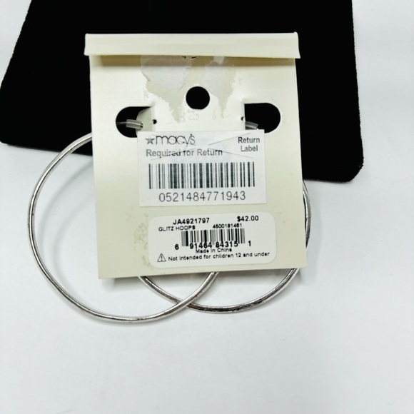 FOSSIL Glitz Hoops Silver Earrings - Picture 5 of 7